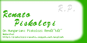 renato piskolczi business card